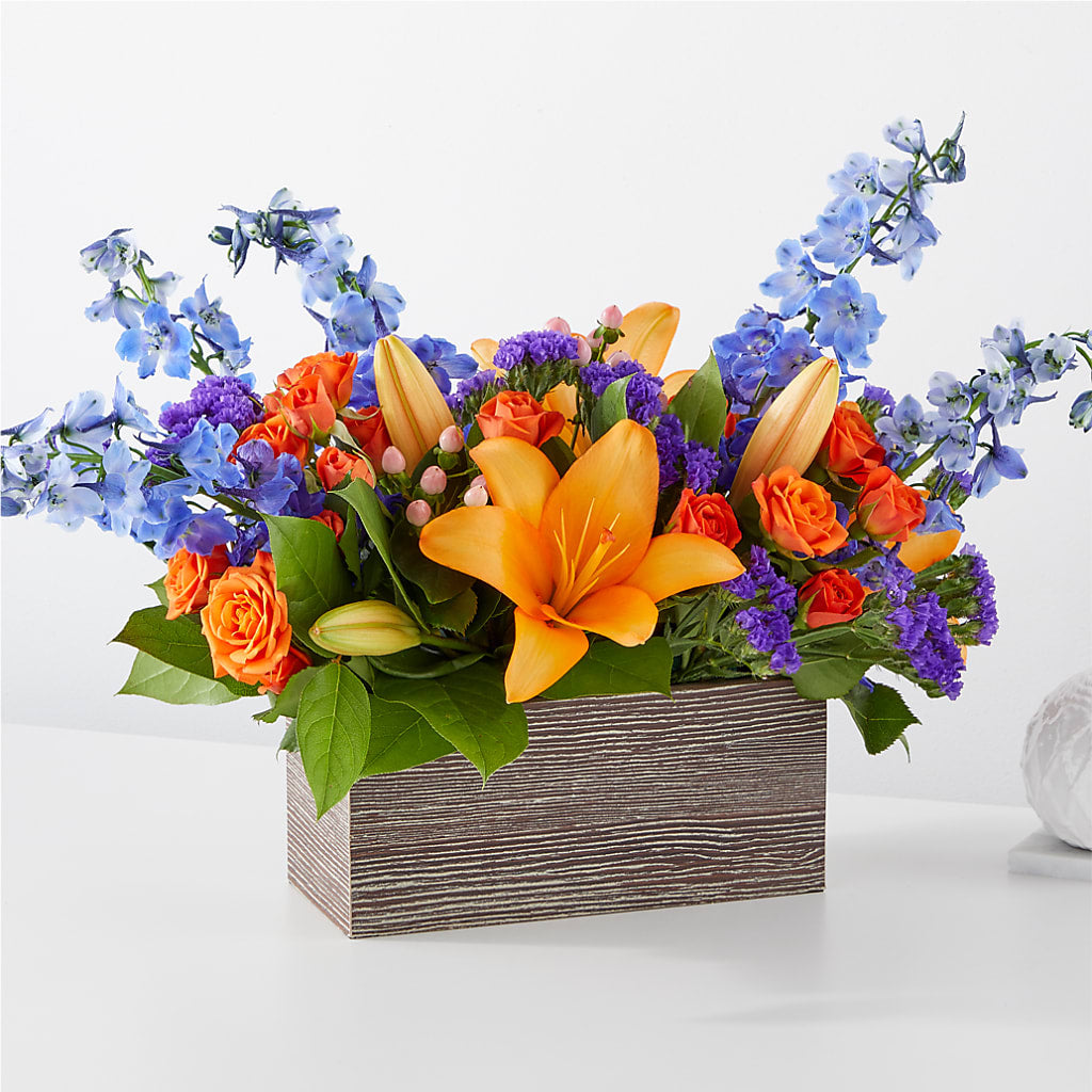 Radiant Citrus Box Bouquet – The Flower Basket, Hickory NC