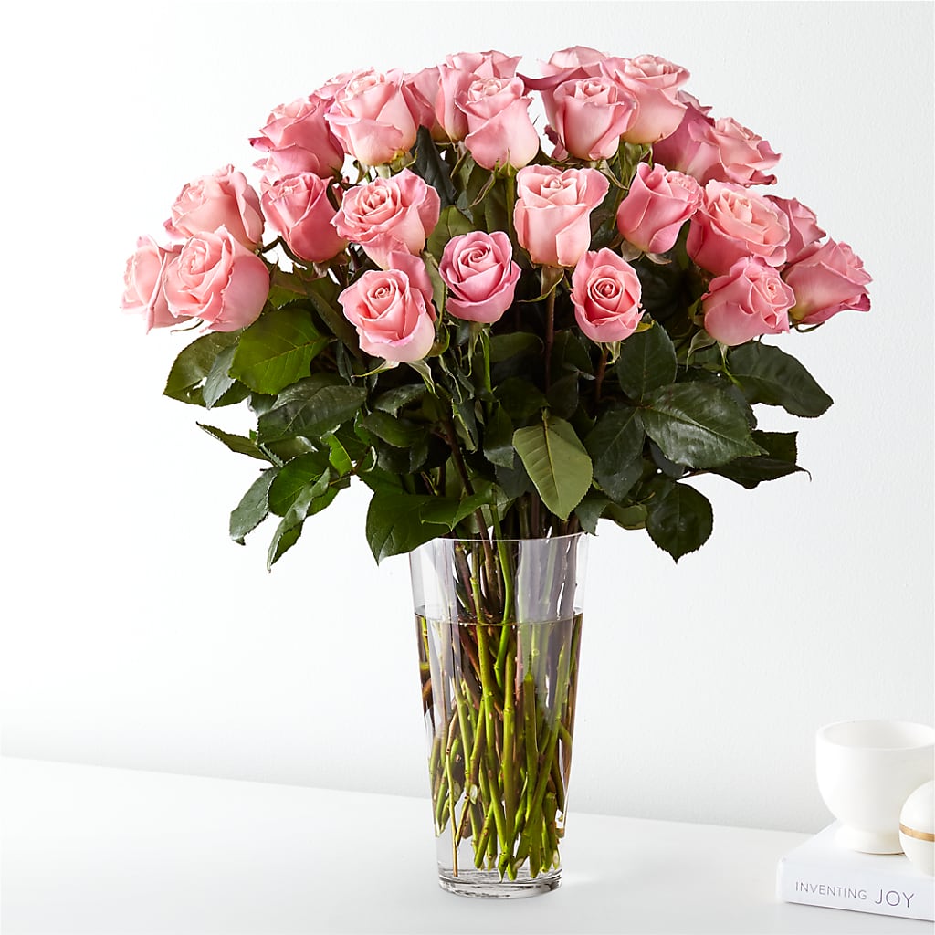 Long Stem Pink Rose Bouquet – The Flower Basket, Hickory NC