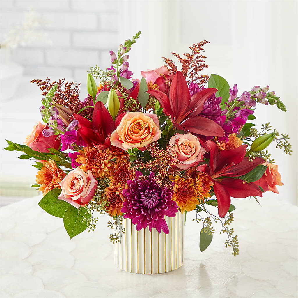 Burgundy Landscape Bouquet – The Flower Basket, Hickory NC