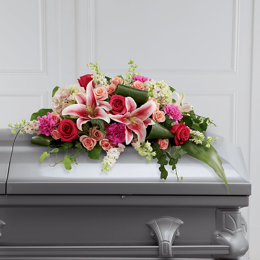 Splendid Grace Casket Spray – The Flower Basket, Hickory NC