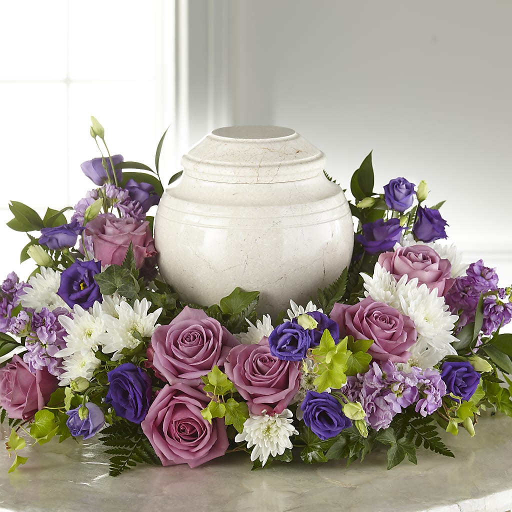 Blooming Sympathy Cremation Adornment – The Flower Basket, Hickory NC