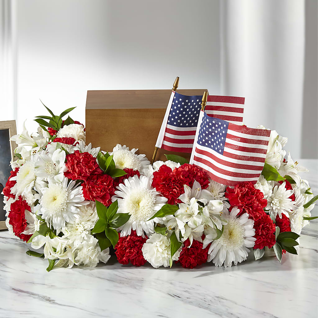 Spirit of Patriotism Cremation Adornment – The Flower Basket, Hickory NC