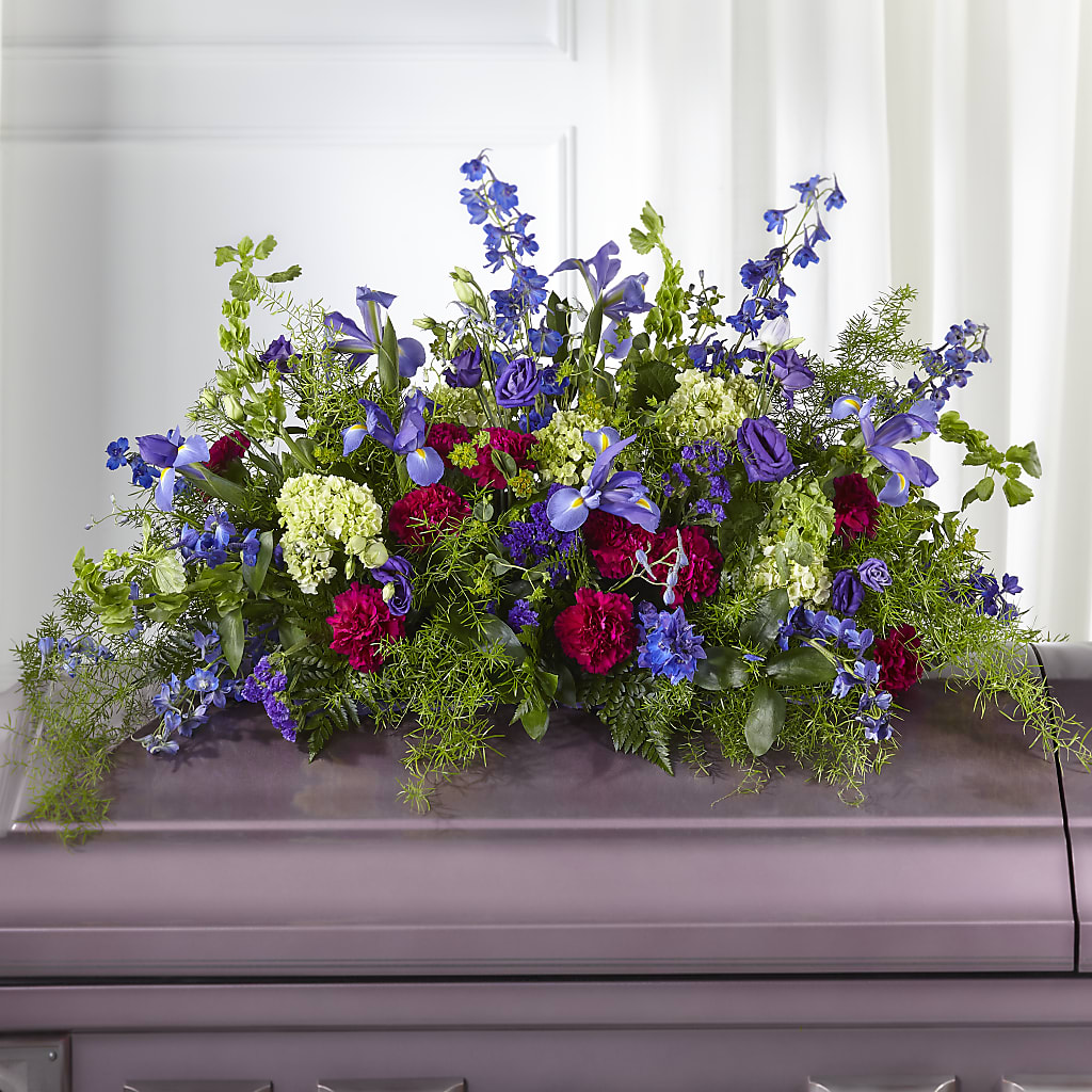 Always Treasured Casket Spray – The Flower Basket, Hickory NC