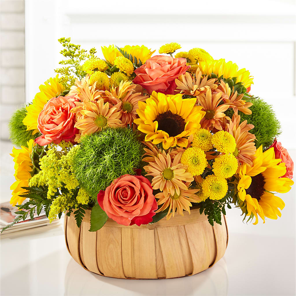 Harvest Sunflower Basket – The Flower Basket, Hickory NC