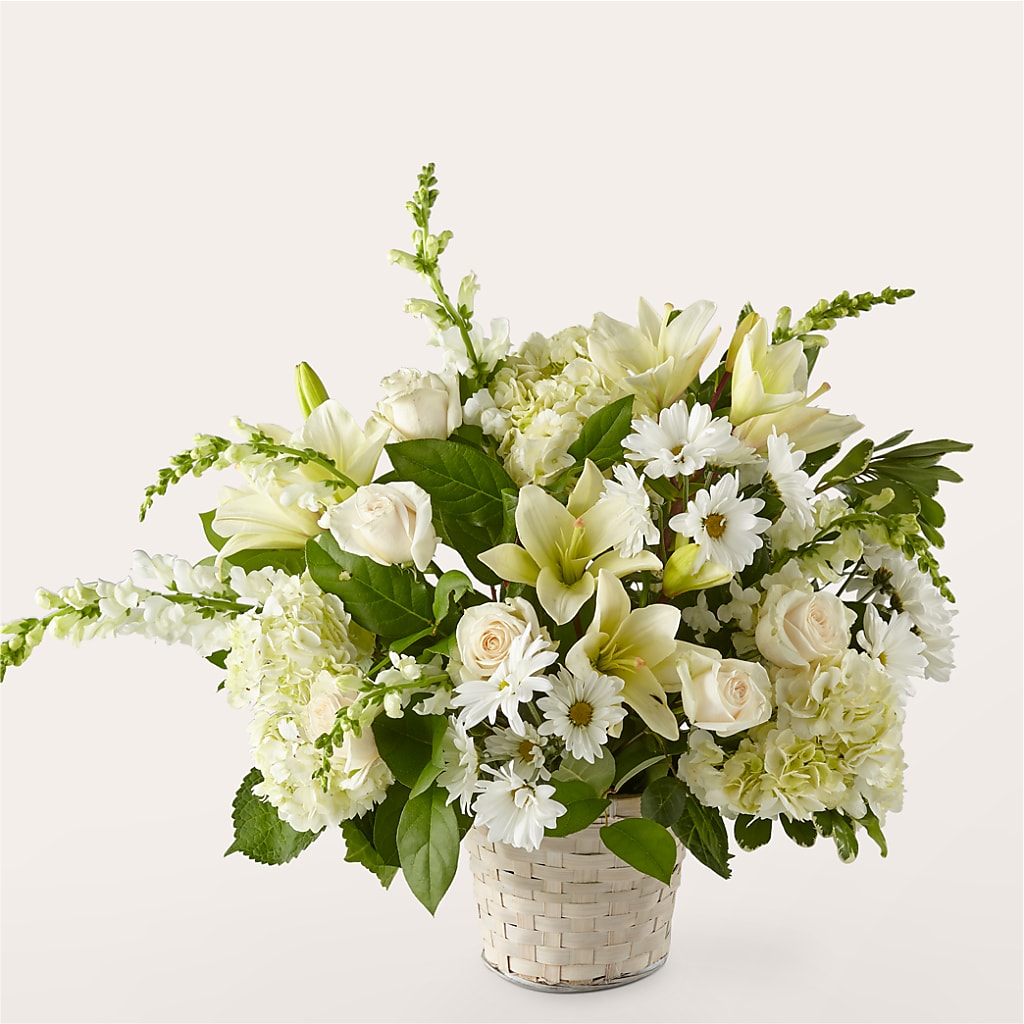 Ivory Elegance Floral Basket – The Flower Basket, Hickory NC