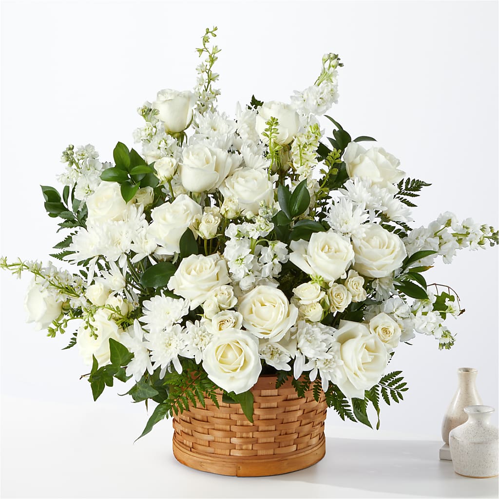 Heartfelt Condolences Arrangement – The Flower Basket, Hickory NC