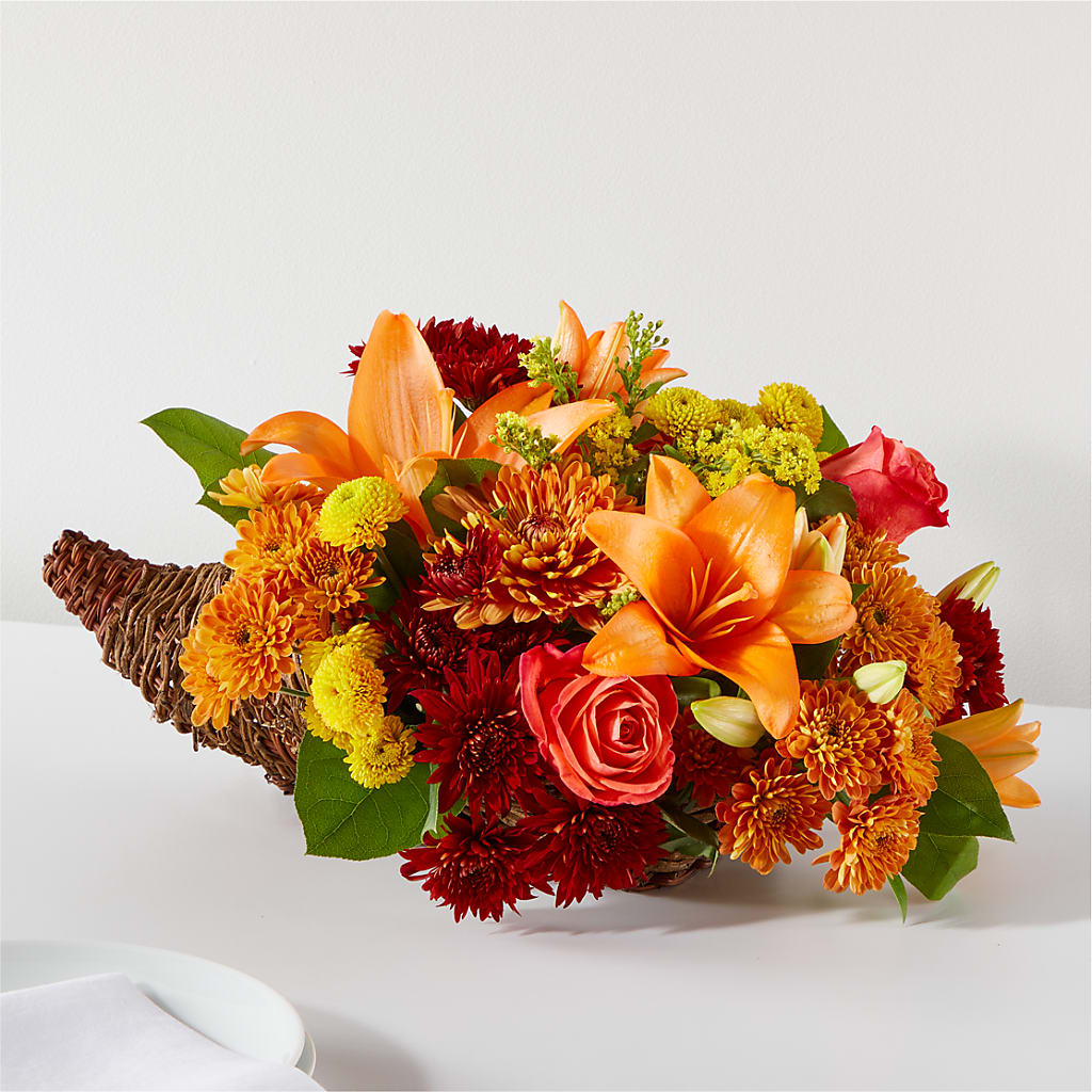 Bouquet of Blessings Cornucopia – The Flower Basket, Hickory NC