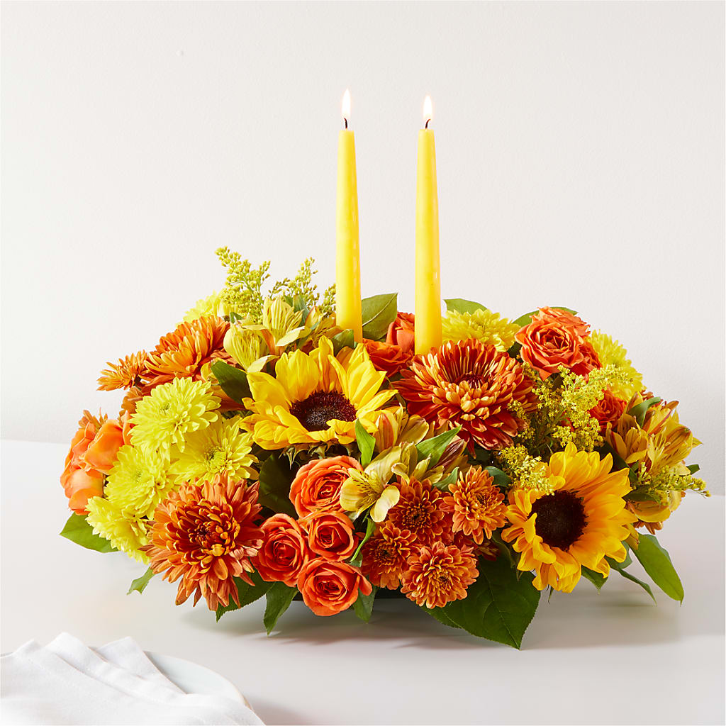 Autumn Harmony Centerpiece – The Flower Basket, Hickory NC