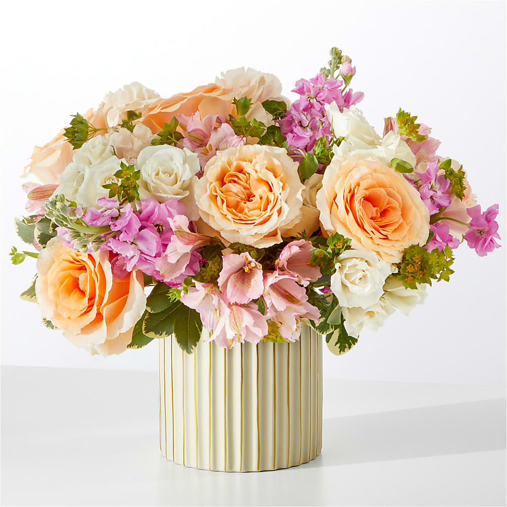 Paradise Bouquet with Ivory Vase – The Flower Basket, Hickory NC