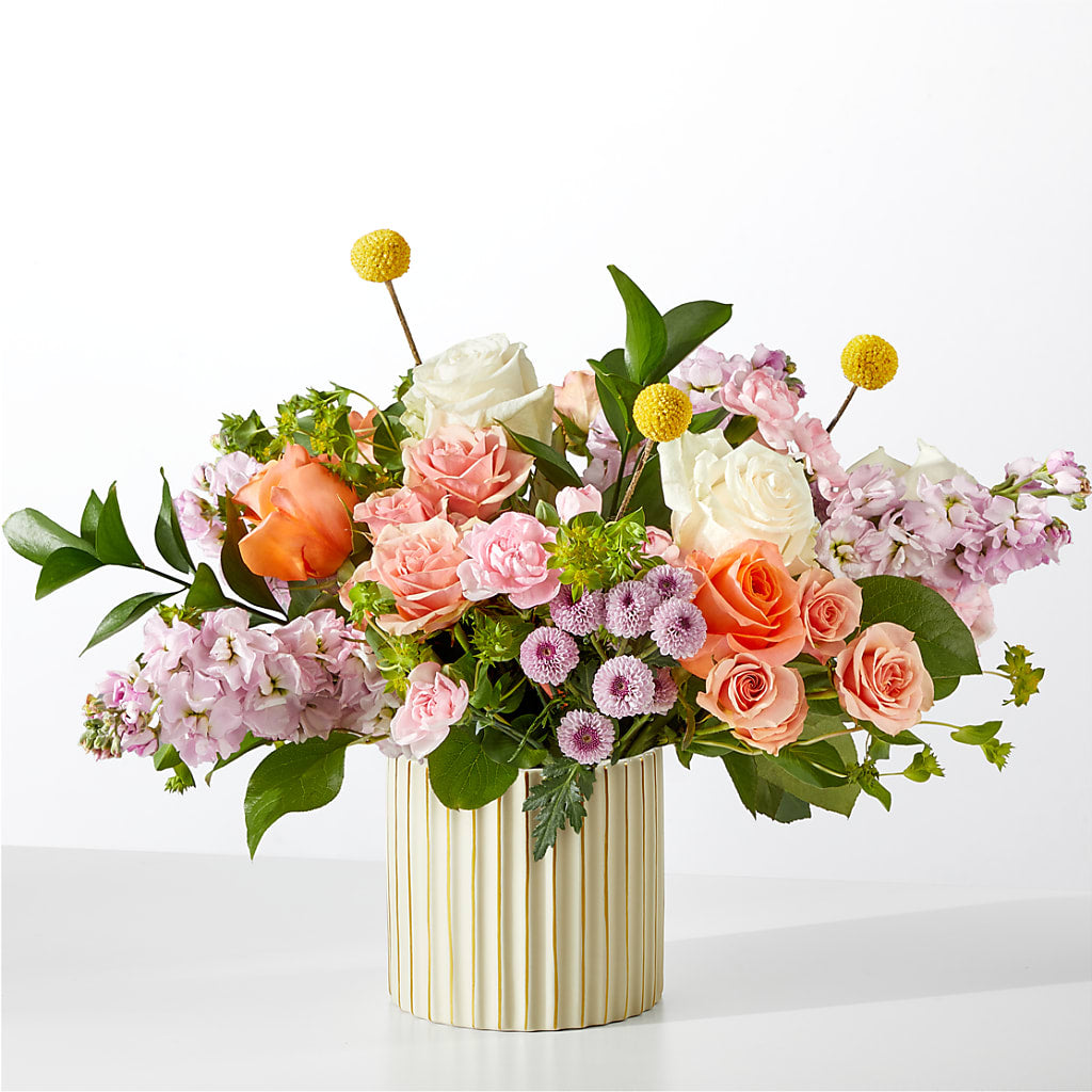 French Market Bouquet with Ivory Vase – The Flower Basket, Hickory NC