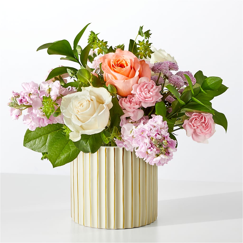 French Market Bouquet with Ivory Vase – The Flower Basket, Hickory NC