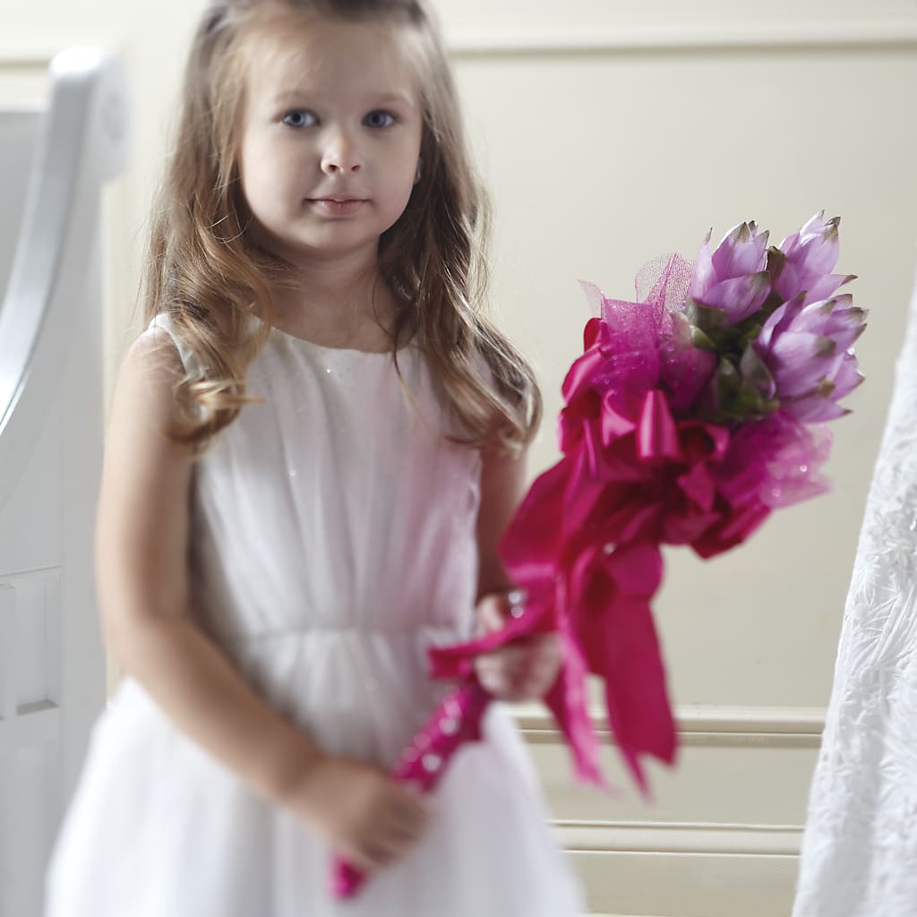 Sparkle Pink Flower Girl Bouquet – The Flower Basket, Hickory NC