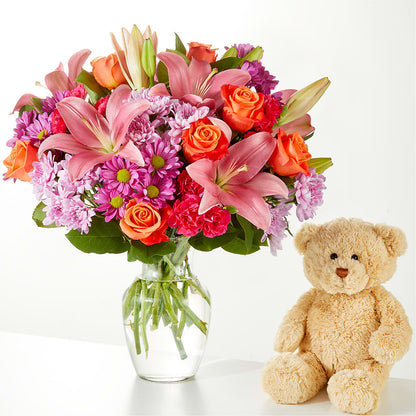 One and Only Bouquet and Bear Bundle –  The Flower Basket, Hickory NC