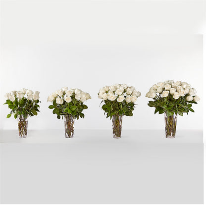 Long Stem White Rose Bouquet –  The Flower Basket, Hickory NC