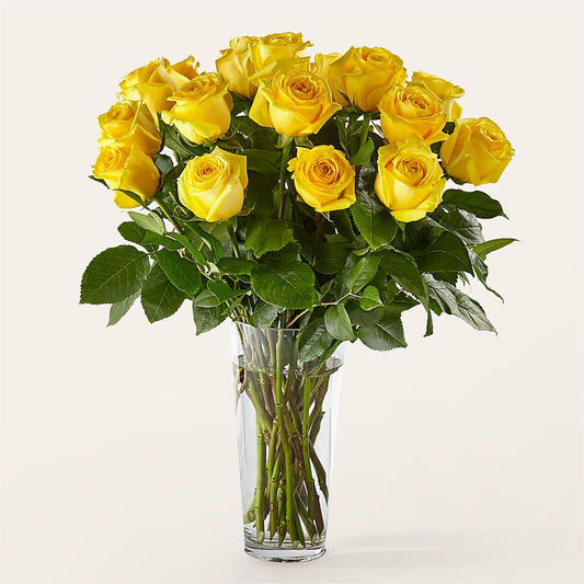 Long Stem Yellow Rose Bouquet –  The Flower Basket, Hickory NC