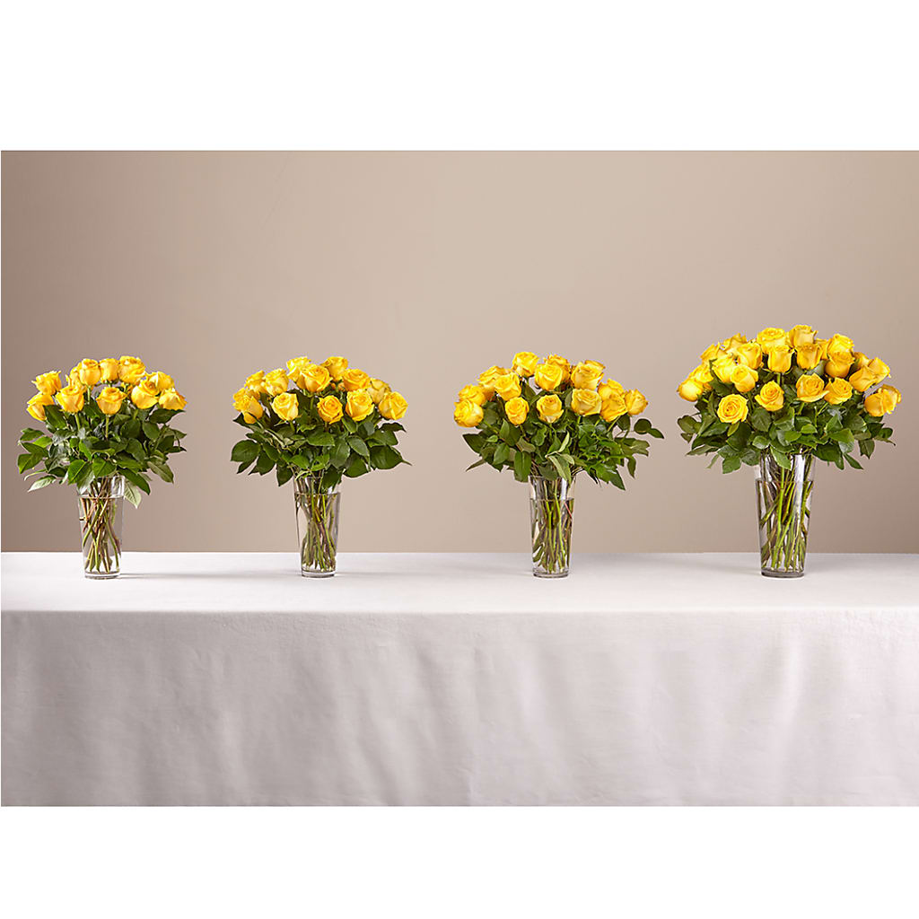 Long Stem Yellow Rose Bouquet –  The Flower Basket, Hickory NC