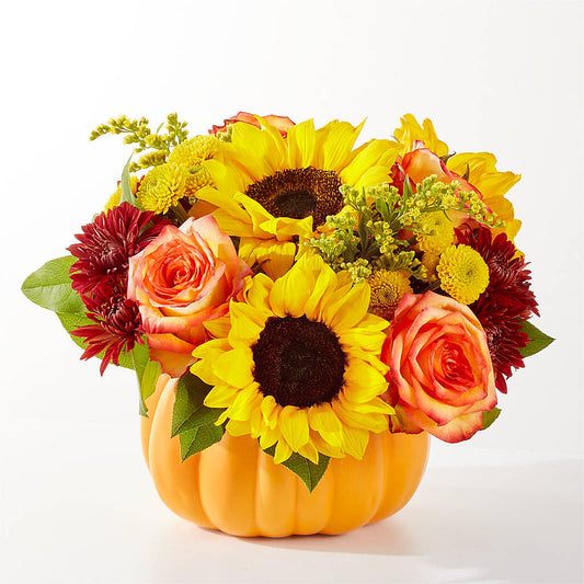 Golden Gourd Pumpkin Bouquet –  The Flower Basket, Hickory NC