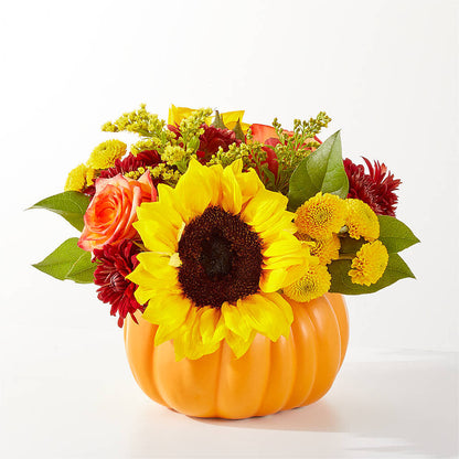 Golden Gourd Pumpkin Bouquet –  The Flower Basket, Hickory NC