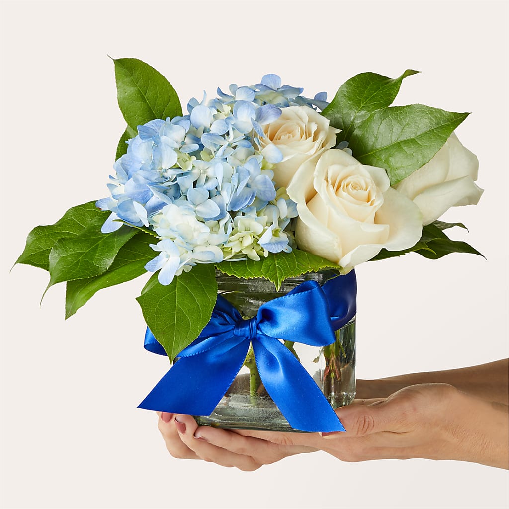 Sky Blue Delight Bouquet –  The Flower Basket, Hickory NC