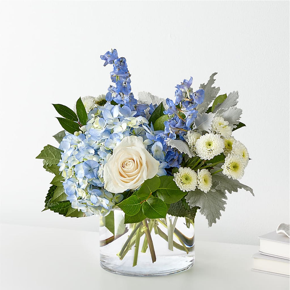 Clear Skies Bouquet–The Flower Basket Too