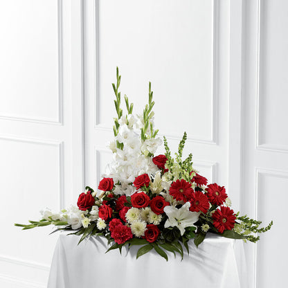 Crimson & White Arrangement –  The Flower Basket, Hickory NC