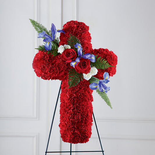 Faithful Hero Floral Cross –  The Flower Basket, Hickory NC