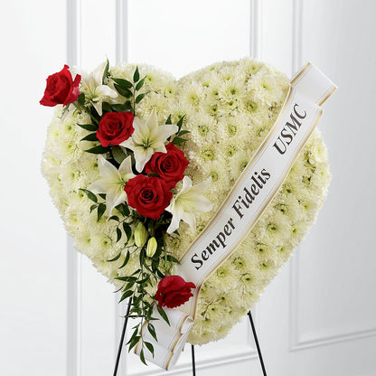 Heartfelt Hero Standing Heart –  The Flower Basket, Hickory NC