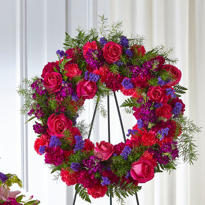 Calming Colors Wreath –  The Flower Basket, Hickory NC