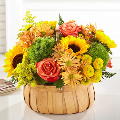 Harvest Sunflower Basket –  The Flower Basket, Hickory NC