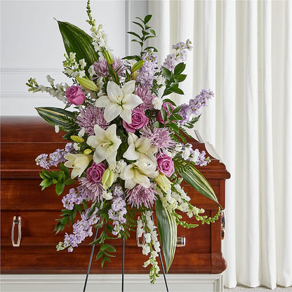 Grateful Hearts Standing Spray –  The Flower Basket, Hickory NC