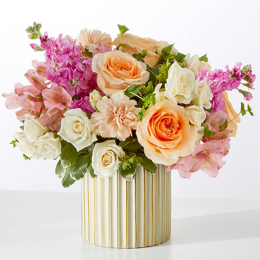 Paradise Bouquet with Ivory Vase –  The Flower Basket, Hickory NC