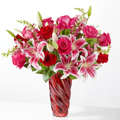 Always You Bouquet with Luxe Swirl Vase