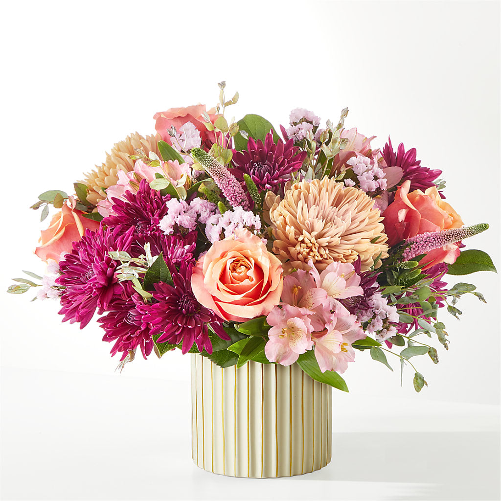 Berry Cobbler Bouquet with Ivory Vase –  The Flower Basket, Hickory NC