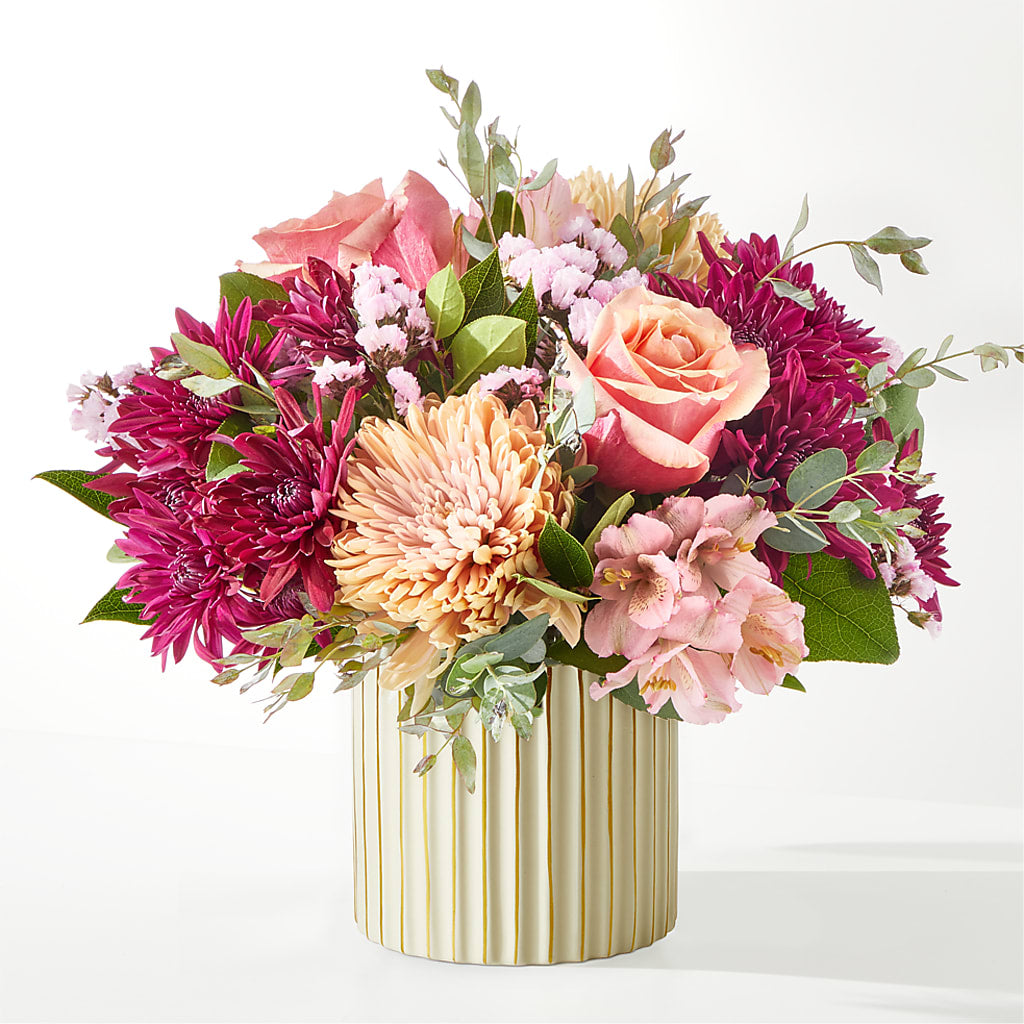 Berry Cobbler Bouquet with Ivory Vase –  The Flower Basket, Hickory NC