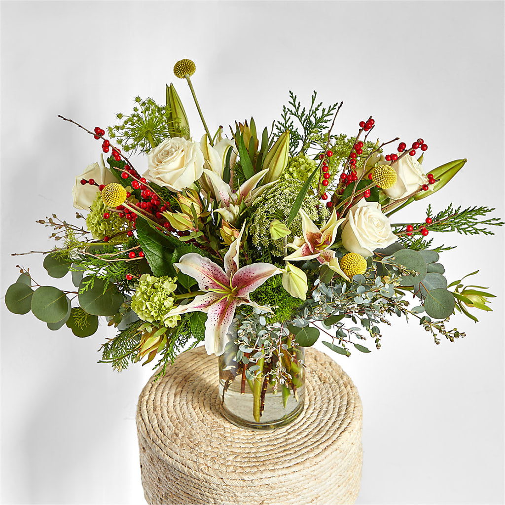 Berry & Bright Bouquet –  The Flower Basket, Hickory NC