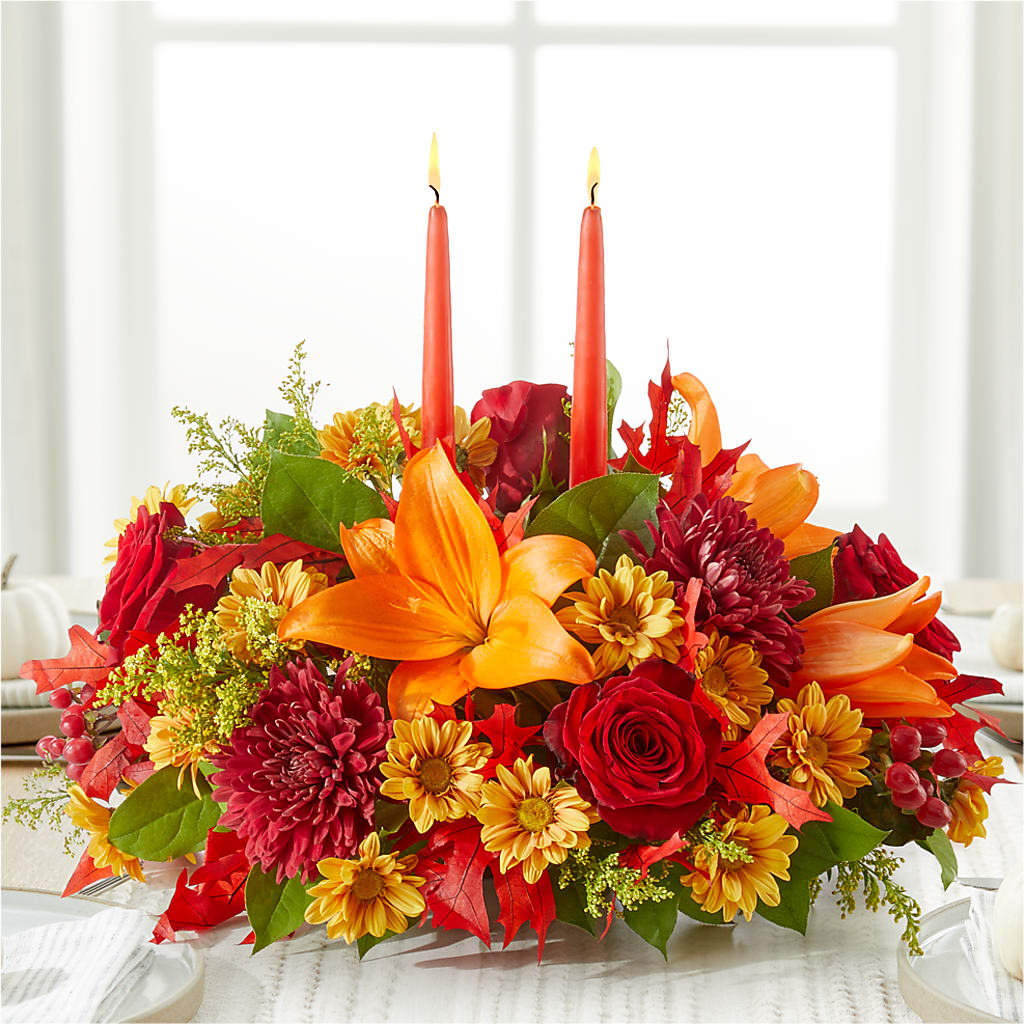 Autumn's Embrace Centerpiece –  The Flower Basket, Hickory NC