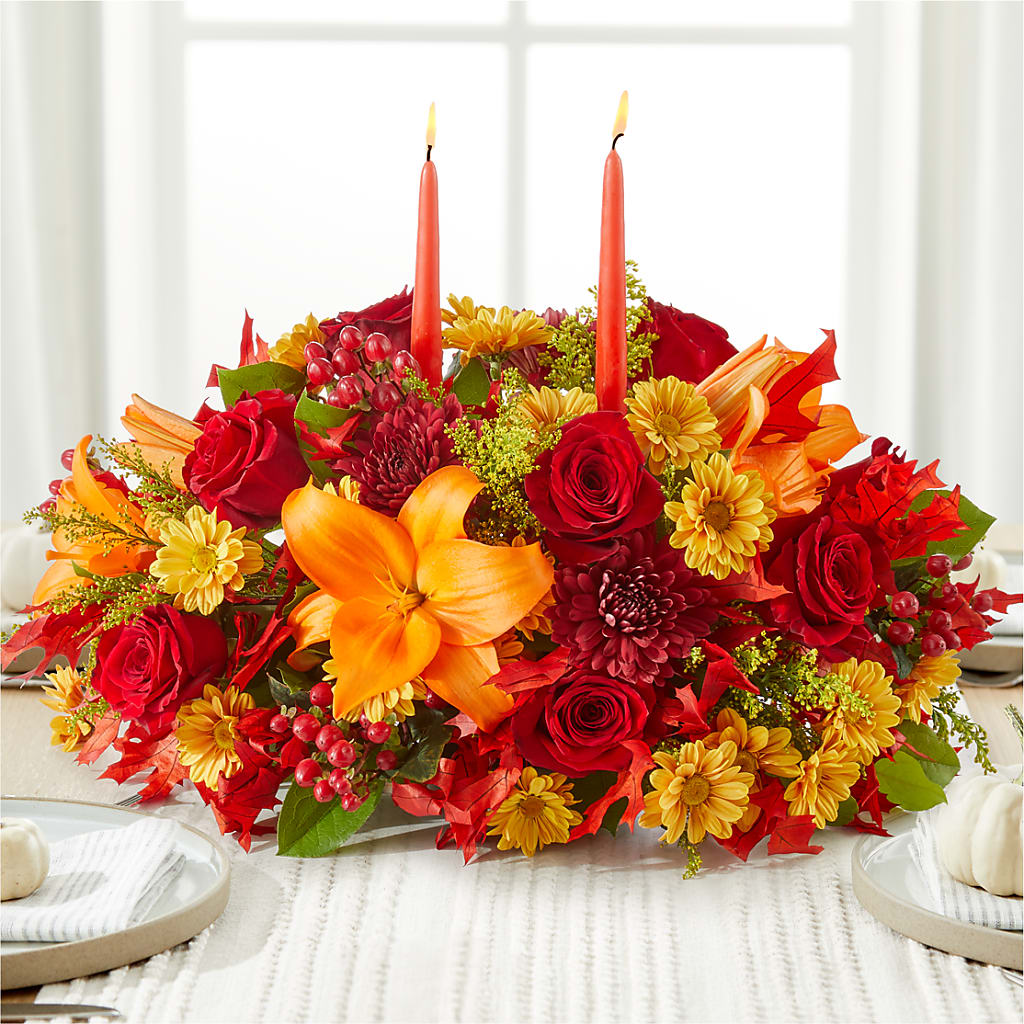 Autumn's Embrace Centerpiece –  The Flower Basket, Hickory NC