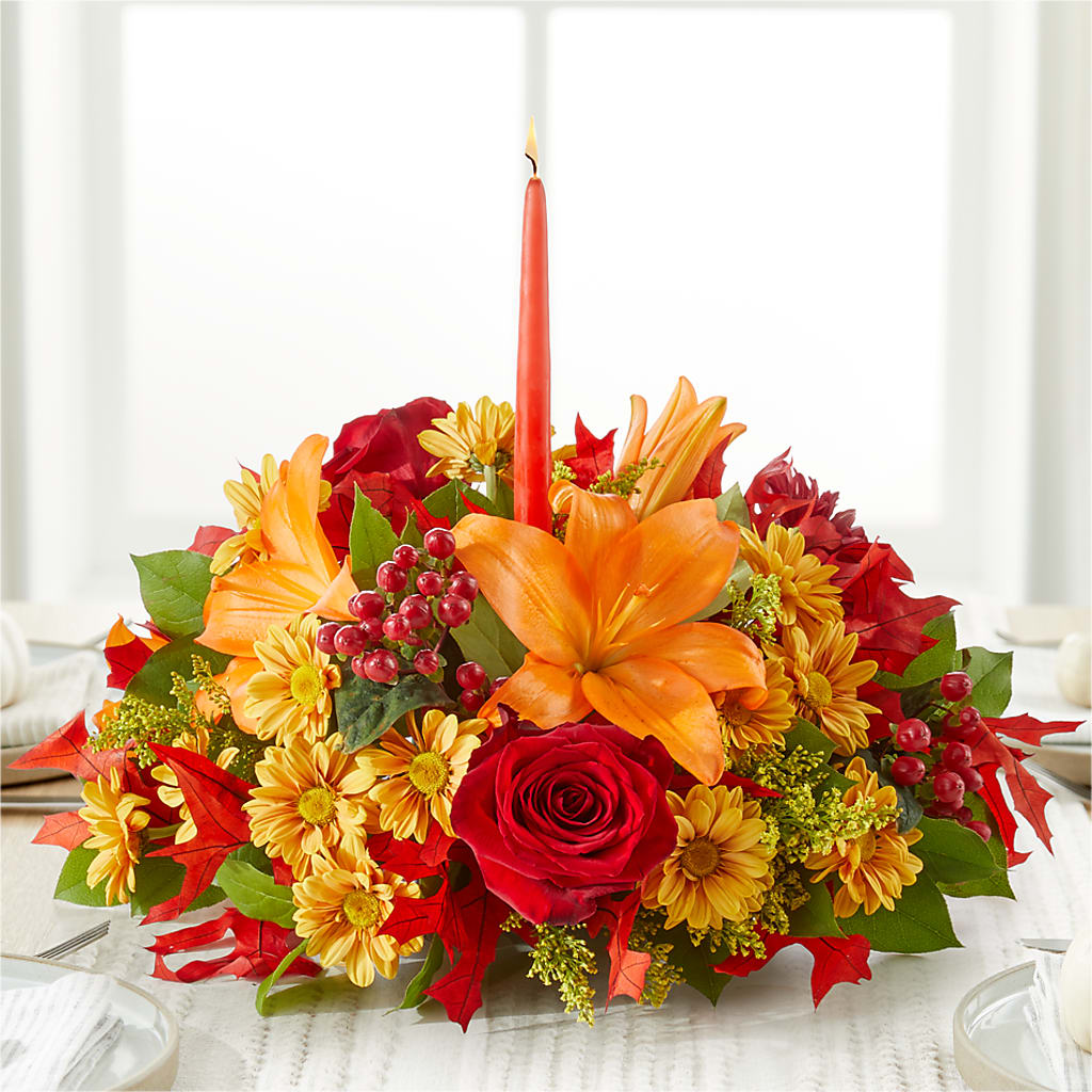 Autumn's Embrace Centerpiece –  The Flower Basket, Hickory NC