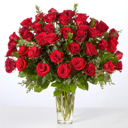 Forever Yours Fifty Stem Red Rose Bouquet –  The Flower Basket, Hickory NC
